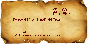 Pintér Madléna névjegykártya